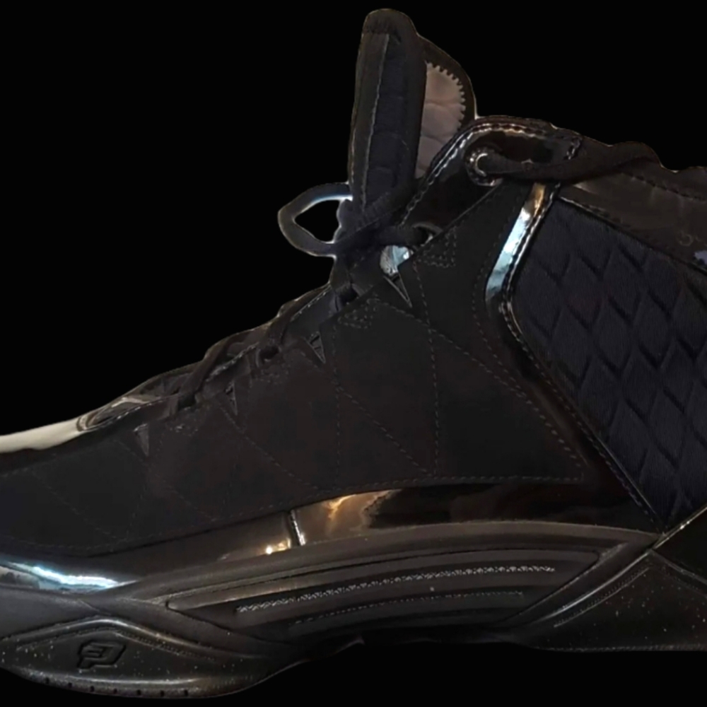 MICHAEL JORDAN NIKE SHOES - 3P3.11 BLACK SILVER 2008 NWOB